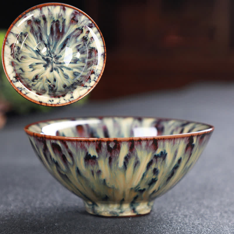 Tasse à thé en céramique colorée avec Buddha Stones pour la maison et le bureau
