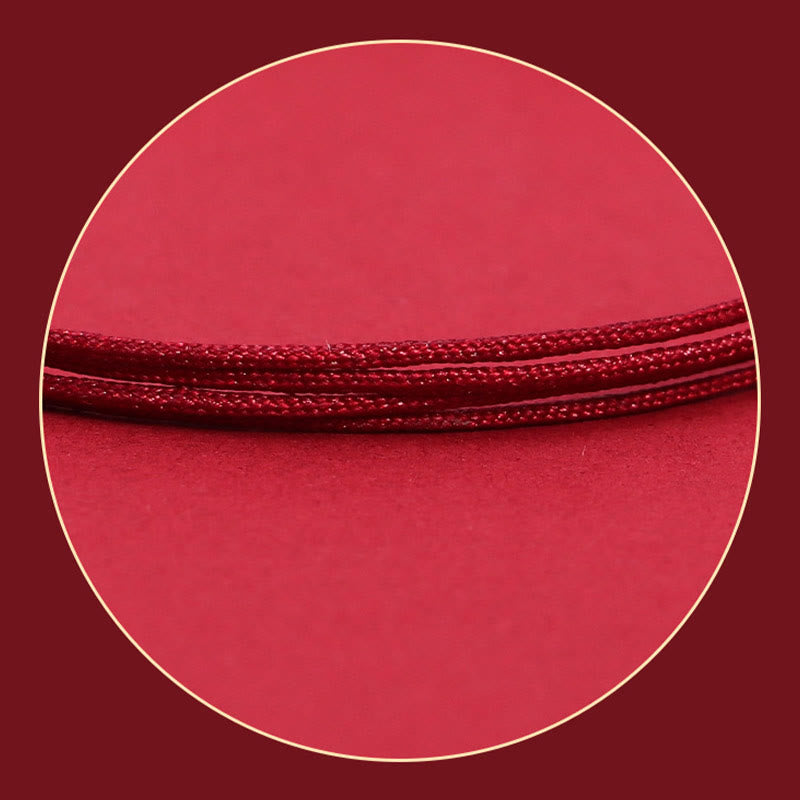 Bracelet tressé en argent sterling 999 avec perles de quartz fraise PiXiu de Buddha Stones pour la richesse et la chance - image 8