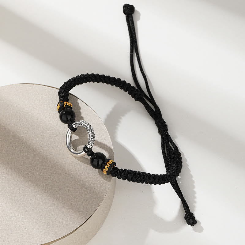 Bracelet Buddha Stones en argent sterling 925 avec boucle de paix et nuages ​​propices à la fortune - image 3