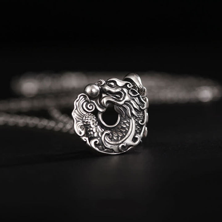 Collier pendentif en Buddha Stones avec boucle de paix et poisson Koi et dragon - image 9