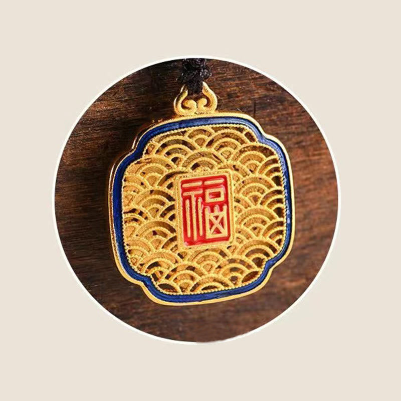 Porte-clés porte-bonheur Ruyi avec les Buddha Stones Fu
