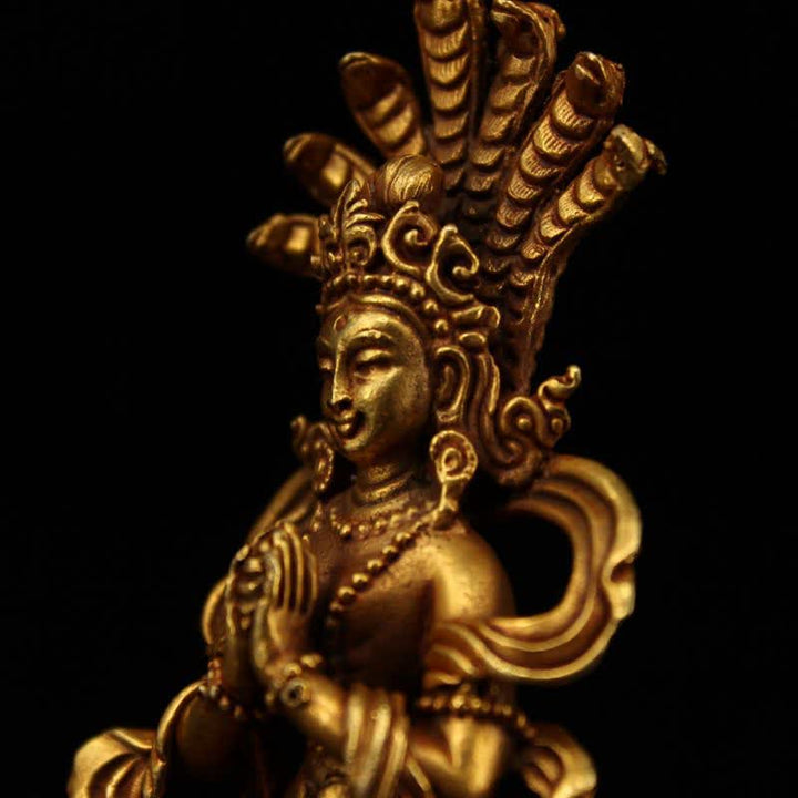 Statue décorative en cuivre de protection du bodhisattva Nagarjuna - image 5