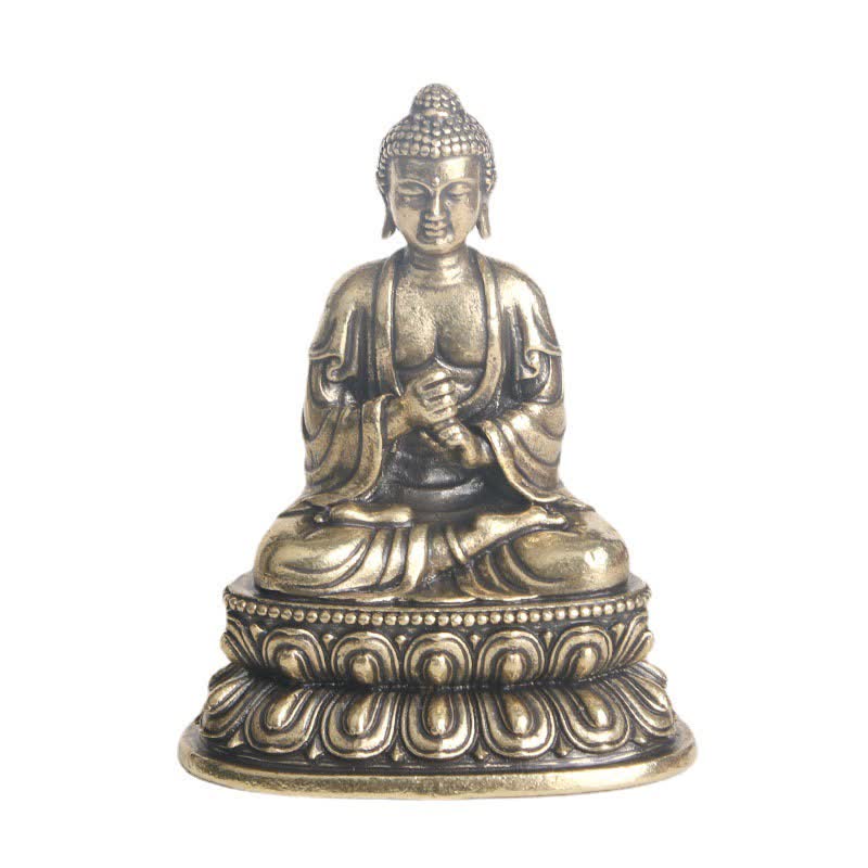 Statue décorative en cuivre du Bouddha Tathagata Sérénité - image 8