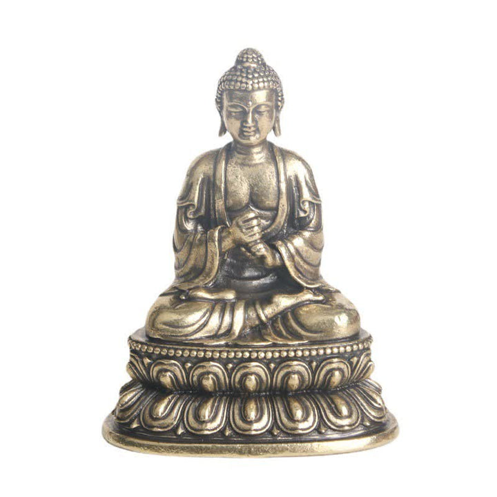 Statue décorative en cuivre du Bouddha Tathagata Sérénité - image 8