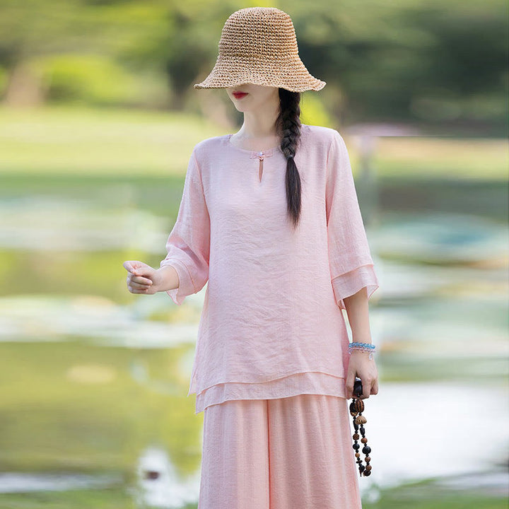 Ensemble de vêtements pour femme Tai Chi Méditation Prière Zen Spirituel Matin Pratique - image 17