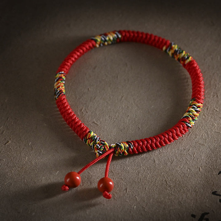 Bracelet porte-bonheur avec nœud en cinq couleurs King Kong