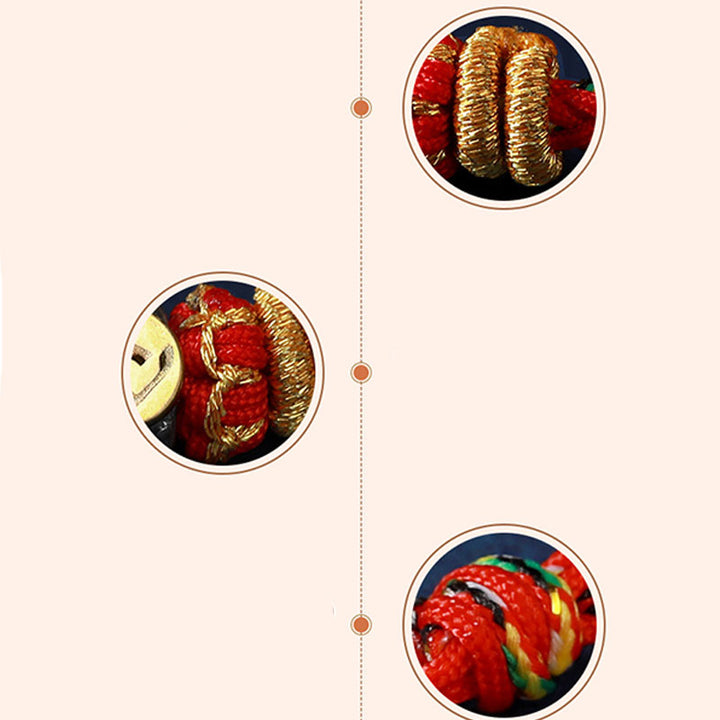 Bracelet en corde tressée en argent avec Buddha Stones et signe du zodiaque chinois - image 12