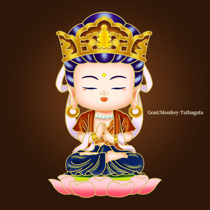 Buddha Stones Zodiaque chinois Bouddha natal Bénédiction Richesse Fortune Autocollant de téléphone pour réfrigérateur