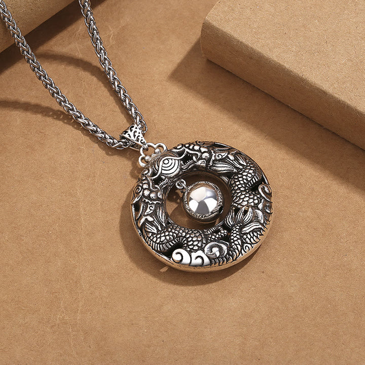 Collier pendentif de protection en cuivre avec perles de jeu de dragon double Buddha Stones - image 3