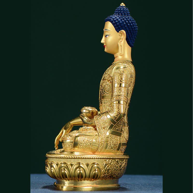 Statue en cuivre de l'illumination de Bouddha Shakyamuni, décoration pour la maison - image 2