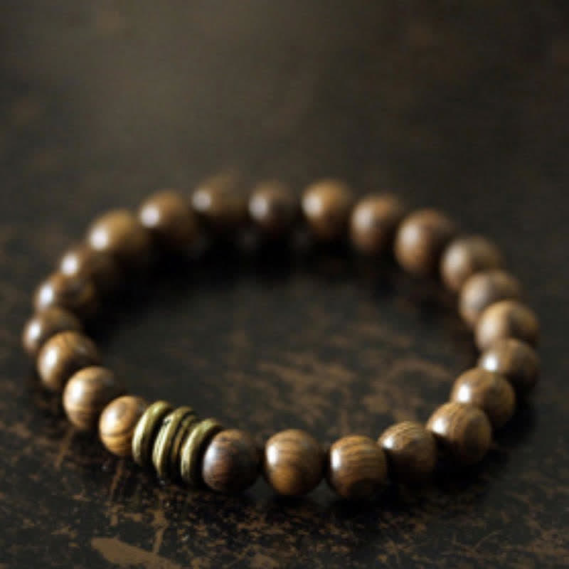 Bracelet de protection tibétain en bois de santal et Buddha Stones - image 2