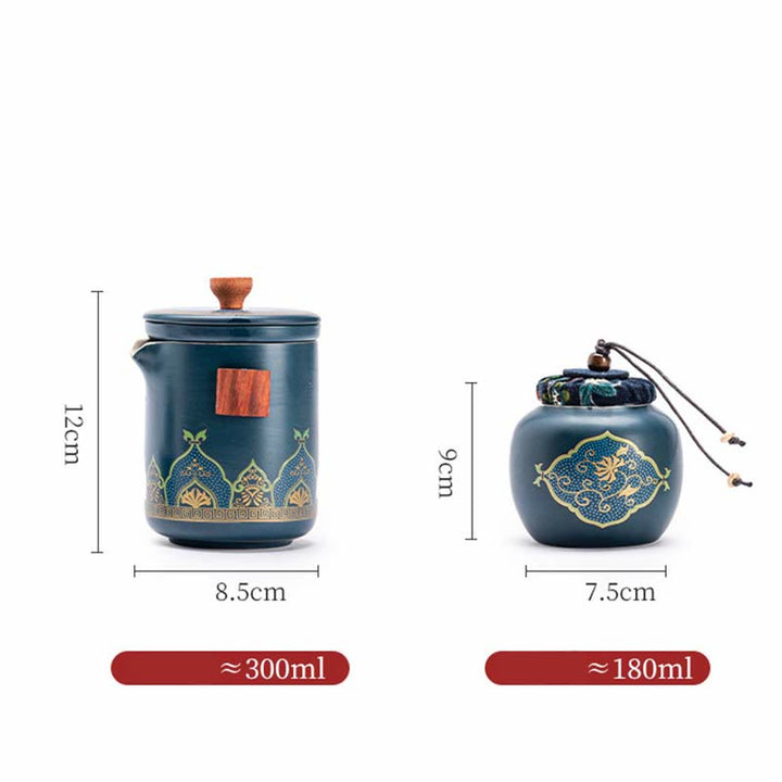 Théière chinoise Gongfu en céramique avec Buddha Stones
