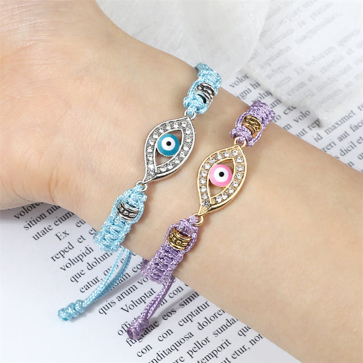 Bracelet en corde avec Buddha Stones pour éloigner le mauvais œil et les mauvais esprits