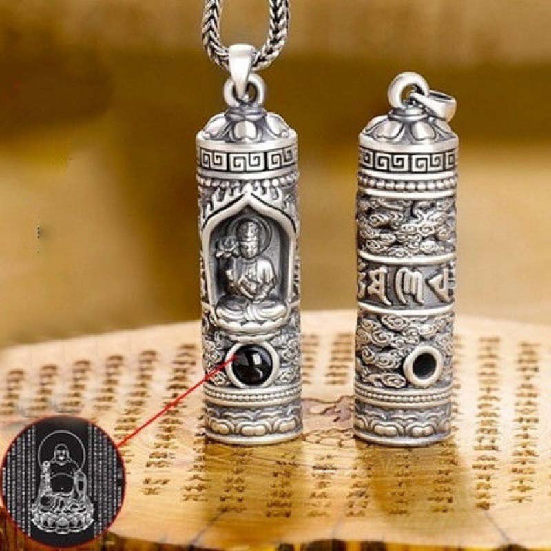 Collier avec pendentif de prospérité et projection de Bouddha du zodiaque chinois - image 4