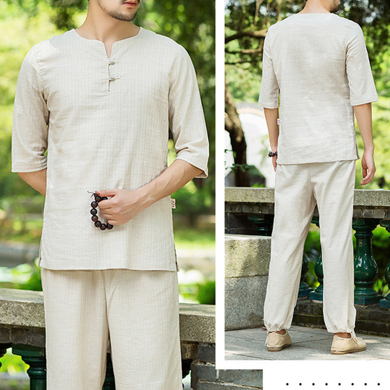 Ensemble de vêtements pour hommes Buddha Stones, méditation, prière, pratique spirituelle zen