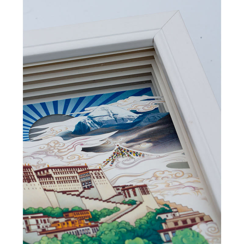 Lampe de table LED en papier sculptée au Tibet Potala Palace - image 10