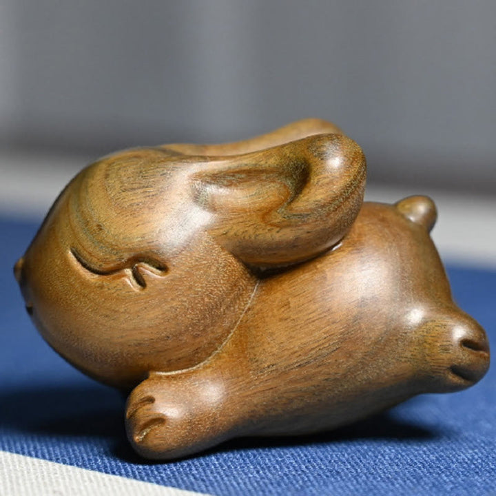 Buddha Stones de Santal Vert Petit Mini Lapin Mignon Lapin Décorations de Paix - image 9