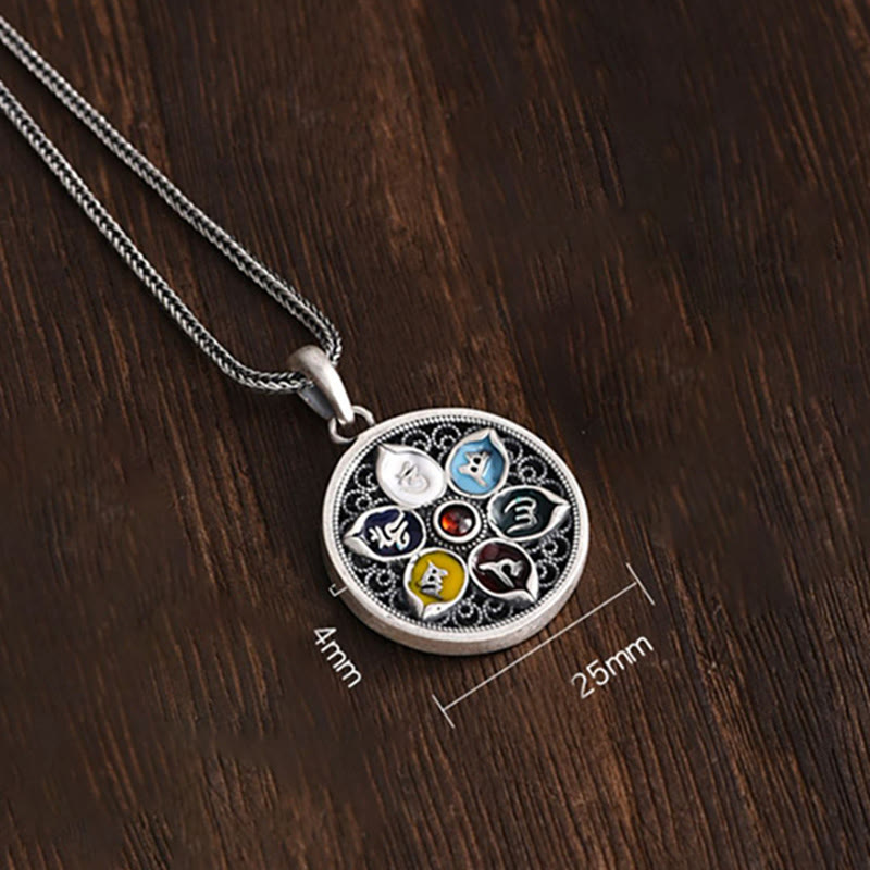 Buddha Stones tibétaines Om Mani Padme Hum pureté collier pendentif - image 8