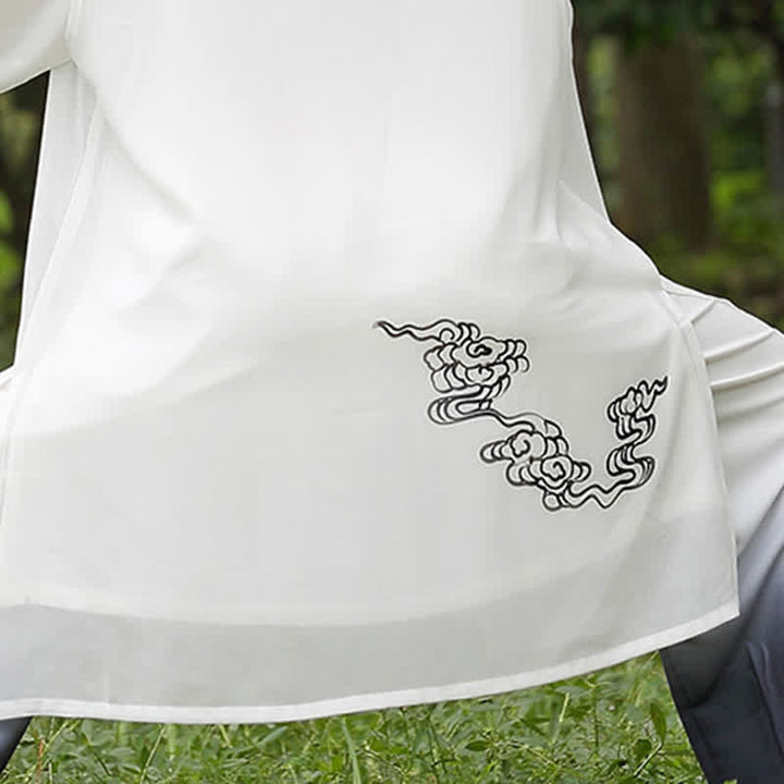 Ensemble de vêtements pour femmes Buddha Stones, nuages de bon augure, dégradé de méditation, prière, pratique spirituelle du Tai Chi et du Qigong
