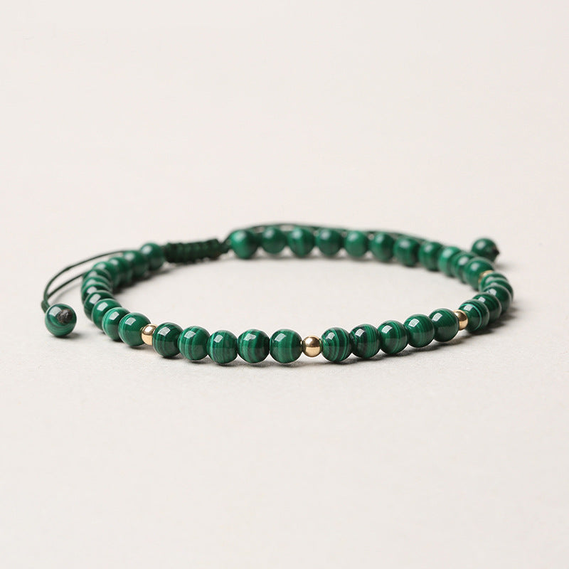Bracelet de protection et de calme en malachite naturelle de 4 mm Buddha Stones - image 3