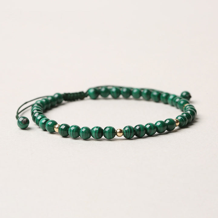 Bracelet de protection et de calme en malachite naturelle de 4 mm Buddha Stones - image 3