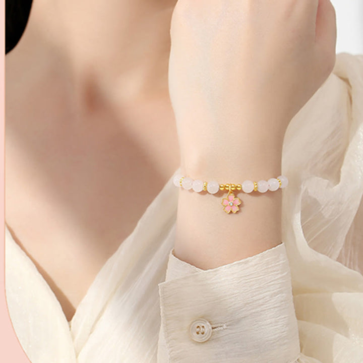 Bracelet de protection en argent sterling 925 et jade blanc Hetian Buddha Stones