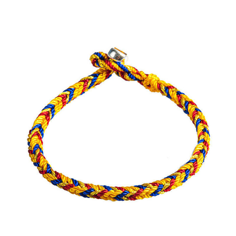 Bracelet porte-bonheur multicolore Buddha Stones « Que vous soyez en sécurité toute l'année »
