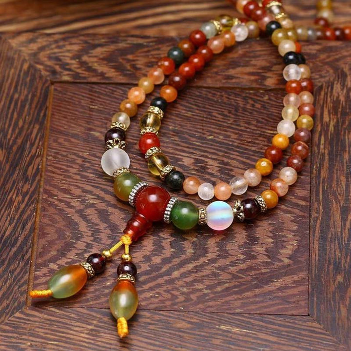 Bracelet Mala de guérison en 108 quartz de Buddha Stones