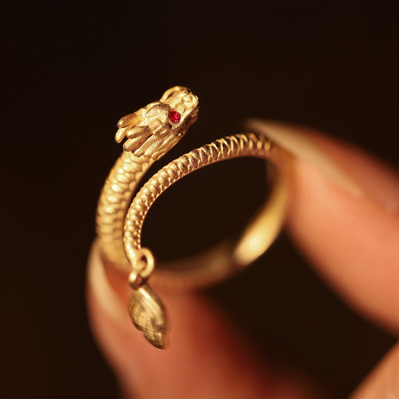 Bague ajustable en argent sterling 925 Buddha Stones , vintage, année du dragon, protection, force