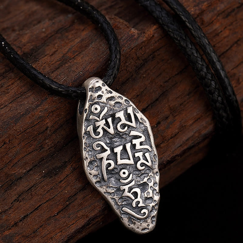 Collier pendentif en argent sterling 925 tibétain avec Buddha Stones Om Mani Padme Hum Dorje Vajra gravé - image 10