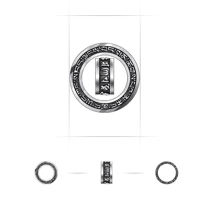 Collier pendentif tibétain en Buddha Stones Om Mani Padme Hum sculpté en chaîne de paix et de pureté - image 16