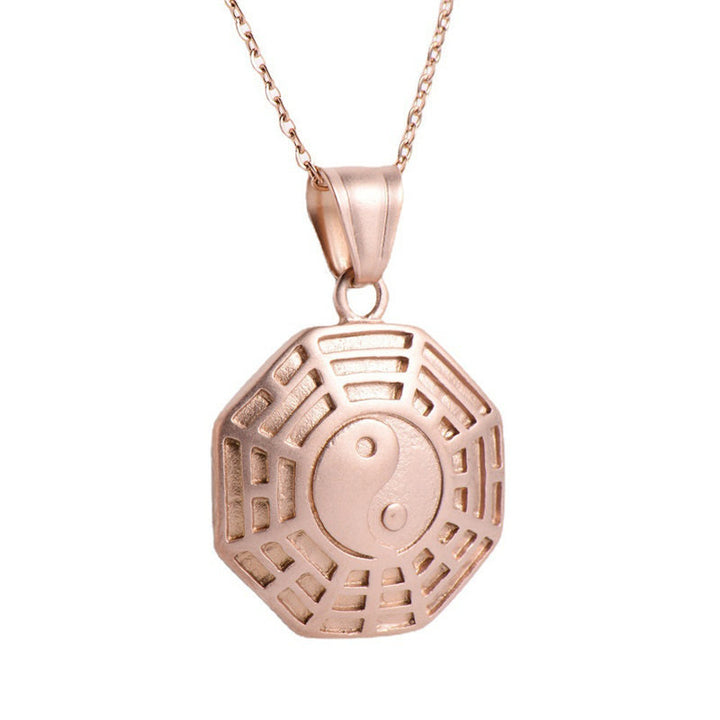 Collier pendentif en acier titane Bagua Yin Yang Balance - image 14