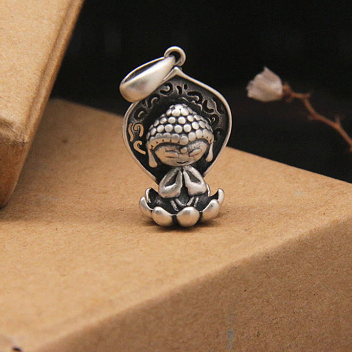 Collier Buddha Stones 999 Argent Sterling Méditation Bouddha Lotus Sérénité Pendentif - image 6