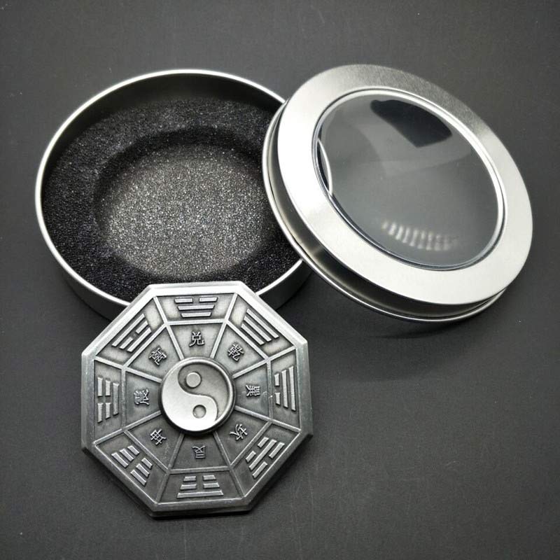 Buddha Stones Fidget Spinner Bénédiction Tai Chi Doigt Main Spinner Décoration - Argent - image 3