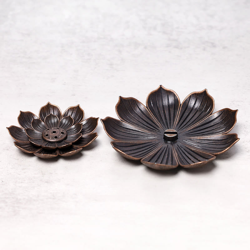 Brûleur d'encens créatif à six trous en forme de lotus Buddha Stones