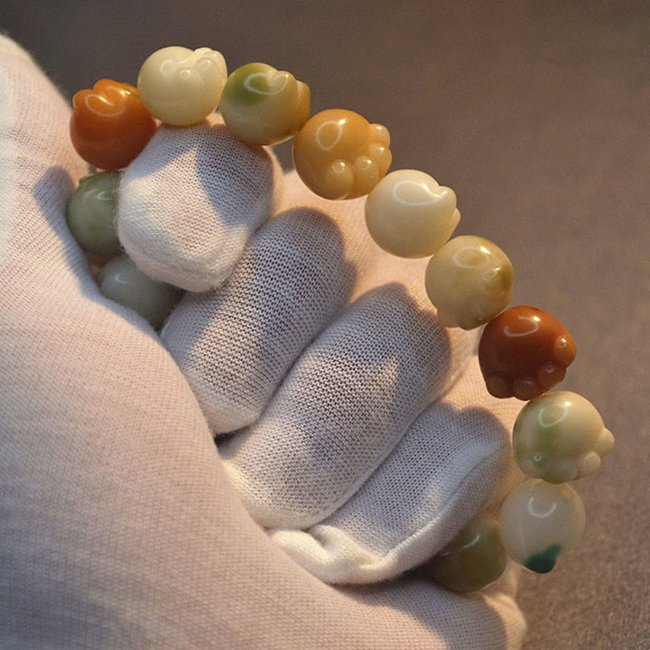 Bracelet d'harmonie calme avec pattes de chat mignon en Buddha Stones et graines de Bodhi multicouches - image 12