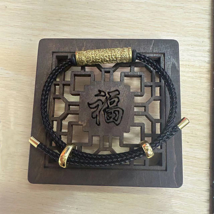 Bracelet tressé en corde Tai Sui fait main avec Buddha Stones et force de protection