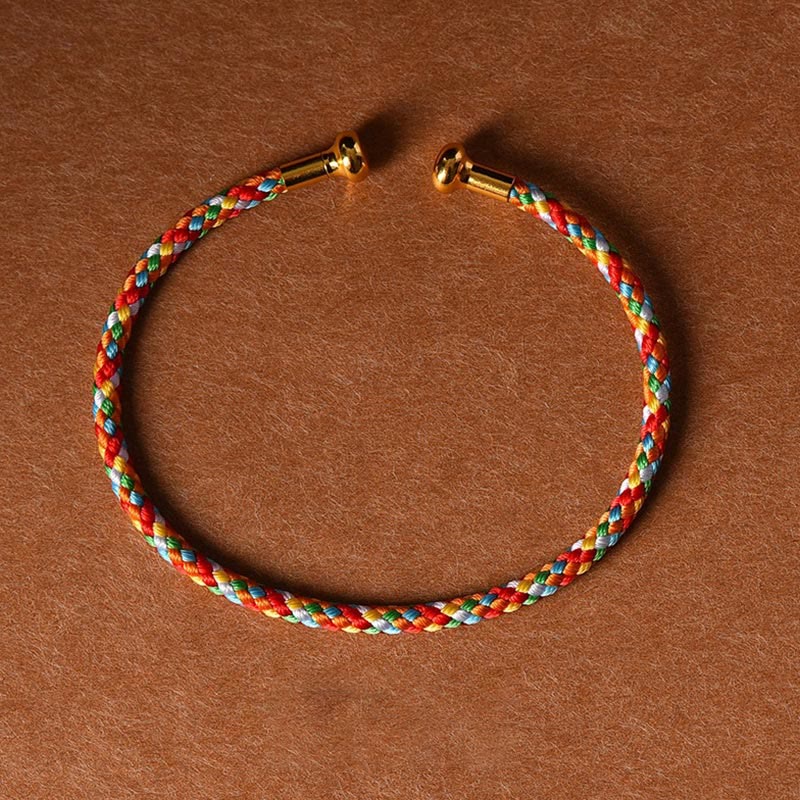 Bracelet manchette tressé fait main avec Buddha Stones au design simple - Coloré - image 18