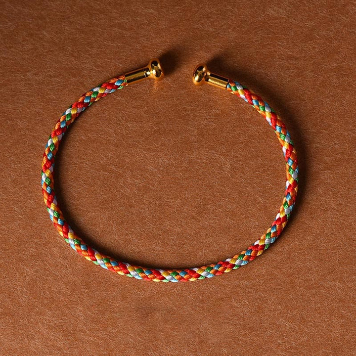 Bracelet manchette tressé fait main avec Buddha Stones au design simple - Coloré - image 18