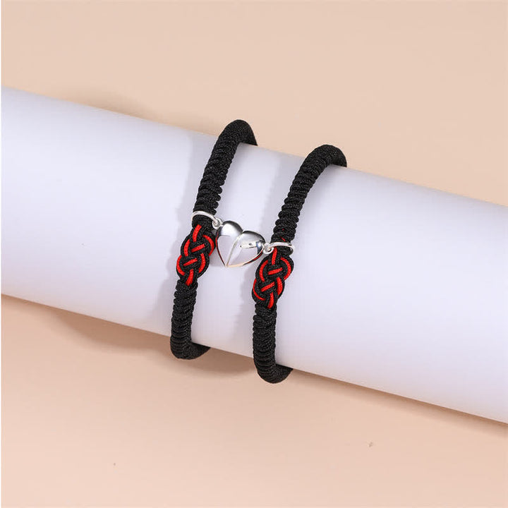 Bracelet tibétain en corde avec protection et nœud chinois porte-bonheur, lot de 2 Buddha Stones