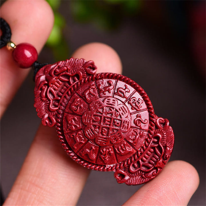 Collier pendentif en Buddha Stones rieur Yin Yang zodiaque chinois gourde cinabre naturel bénédiction - image 19