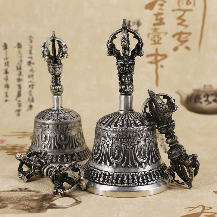 Ensemble de décoration en cuivre avec cloche de méditation tibétaine et vajra dorje Buddha Stones - image 16