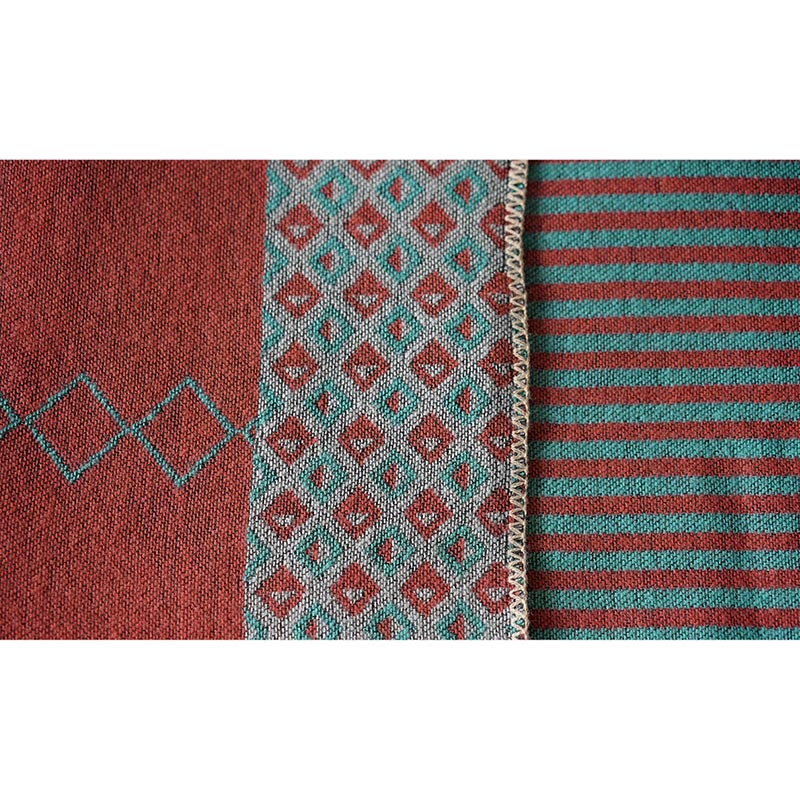 Châle tibétain à rayures et motifs de diamants avec Buddha Stones , écharpe douce et chaude pour l'hiver - image 7
