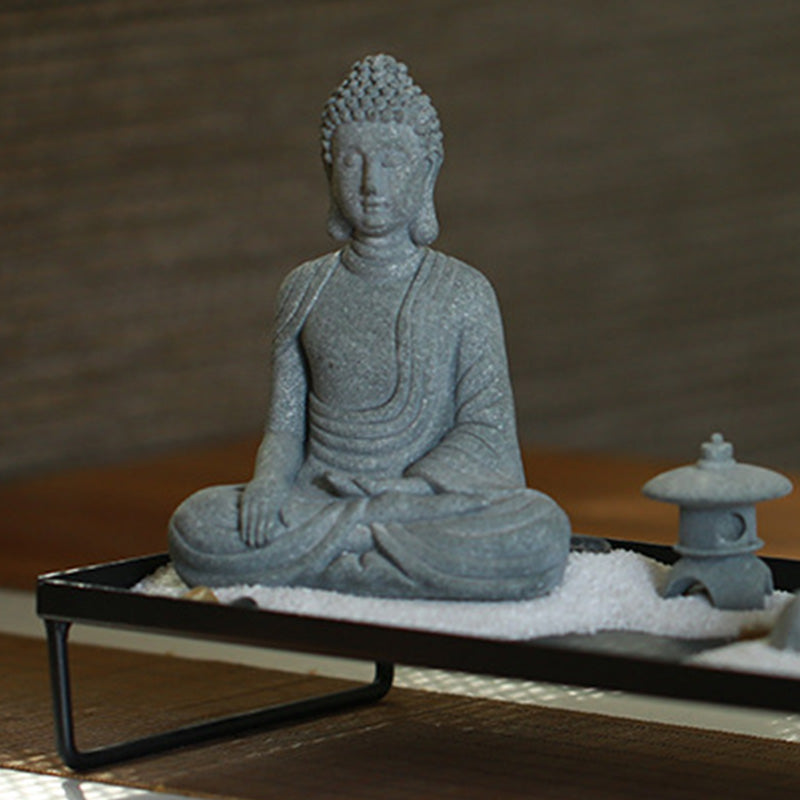Buddha Stones Méditation assise Bouddha Bénédiction Compassion Décoration - image 12