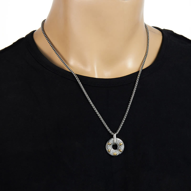 Collier pendentif tibétain en Buddha Stones Om Mani Padme Hum avec boucle de paix et créativité - image 7