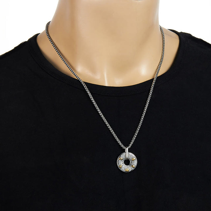 Collier pendentif tibétain en Buddha Stones Om Mani Padme Hum avec boucle de paix et créativité - image 7