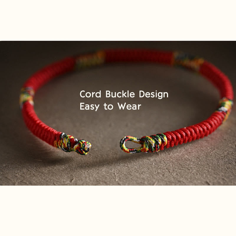 Bracelet porte-bonheur avec nœud en cinq couleurs King Kong