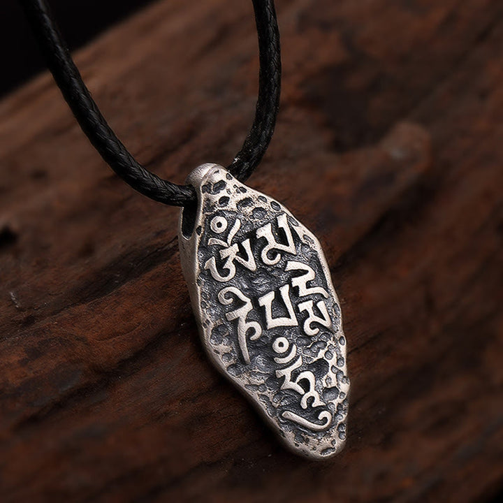 Collier pendentif en argent sterling 925 tibétain avec Buddha Stones Om Mani Padme Hum Dorje Vajra gravé - image 8