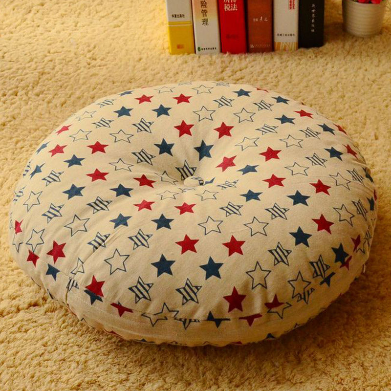 Coussin de siège de méditation en lin à motif simple Buddha Stones et lotus, décoration de salon pour la maison - Détachable - 40cm*10cm - Verge d'or pâle - image 26