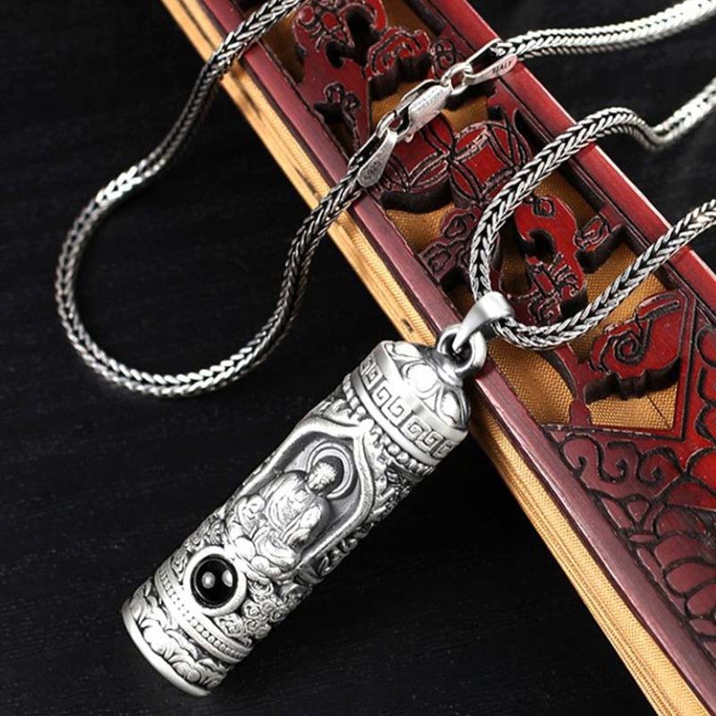 Collier avec pendentif de prospérité et projection de Bouddha du zodiaque chinois - image 3